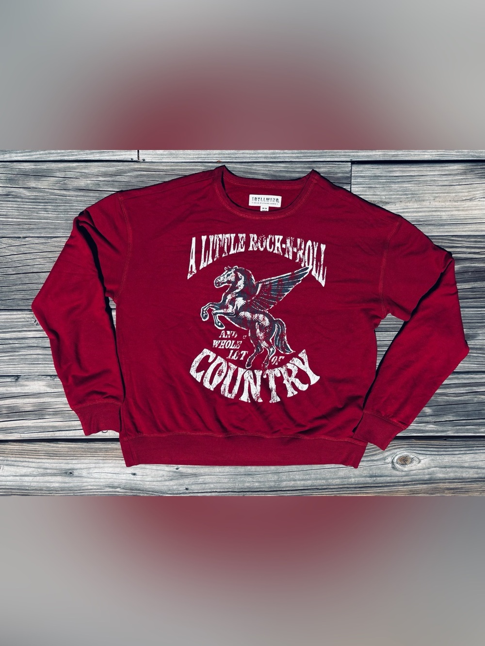 Idyllwind Miranda Lambert Sweatshirt Pullover Medium Red A Little Rock N Roll